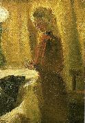 Anna Ancher hundene fodres oil painting artist
